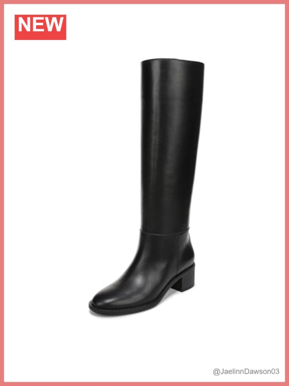 Women's Knee High Leather Suede Boots Round Toe Block Heel Pull On